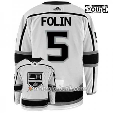 Barn Ishockey Los Angeles Kings Tröja CHRISTIAN FOLIN 5 Adidas Vit Authentic